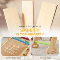 AIYAPLAY 9 in 1 Toddler Climbing Frame with Ramp, Slide, Arch, Ladder, Blackboard for 18-48 Months(m-5)