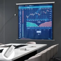 HOMCOM Écran de projection motorisé 120 Pouces, 4K HD électrique, montage mural ou plafond, panneau de commande et télécommande(m-10)