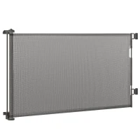 PawHut Foldable Pet Gate, for Stairs, Doorways, Corridors - Grey(m-11)