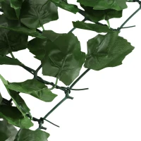 Outsunny Rotolo di Siepe Finta per Balcone e Giardino in PE con Foglie di Edera, 300x100 cm, Verde Scuro(m-8)