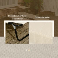 Outsunny 2er Set Sonnenliege klappbar Gartenliege mit Sonnendach 5-Fach höhenverstellbarer Rückenlehne Braun(m-7)