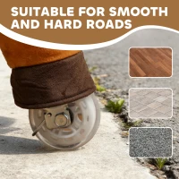 AIYAPLAY Ride On Horse, Plush Walking Horse Toy with Wheels and Saddle for Ages 3-5 Years Old, Brown(m-8)