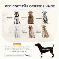 PawHut Hundesofa, Haustiersofa, Haustierbett, abnehmbares u. waschbares Polster, Natur+ Dunkelgrau(m-4)