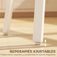 HOMCOM Mesa Alta Cocina Redonda con Estante de Almacenamiento Moderna para 2 Personas 55x55x95 cm Madera Natural y Blanco(m-6)