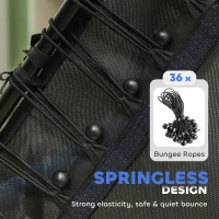 HOMCOM Kids Trampoline Mini Bouncer with Enclosure Safety Net For Ages 3-10 Years - Blue(m-5)