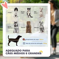 PawHut Carrinho para Cães Dobrável com Janelas de Malha Cinto de Segurança e Bolsos de Armazenamento 112x65x100 cm Vermelho(m-4)