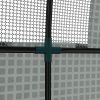 Outsunny Invernadero de Túnel con 2 Puertas Enrollables 2 Ventanas de Malla y Marco de Acero Cubierta PE 135g/m² Anti-UV Verde(m-9)