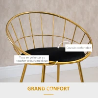 HOMCOM Ensemble table de bar avec tabourets table à manger debout avec 2 chaises pieds en acier 100 x 40 x 107 cm doré(m-6)