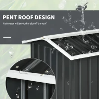 Outsunny Adăpost pentru mașina de tuns iarba robotică, garaj pentru robot, shed din oțel gri(m-5)