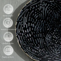 HOMCOM 3D Arte de Pared Metálico Adornos Modernos Redondos para Colgar Decoración para Salón Dormitorio Multicolor(m-6)