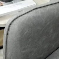 HOMCOM Faux Leather Marble-Effect Two-Seater Sofa - Grey(m-9)