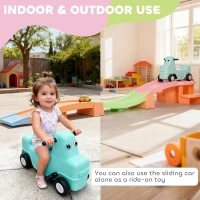 AIYAPLAY 3(m) Four-Piece Ride on Kids Roller Coaster w/ Non-Slip Steps, for Ages 2-5 Years - Orange(m-6)