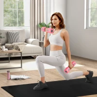 SPORTNOW Juego de Mancuernas Ajustables 4 en 1 de 1/1,5/2/2,5 kg con Mangos Antideslizantes y Diseño Cuadrado para Casa Gimnasio(m-2)