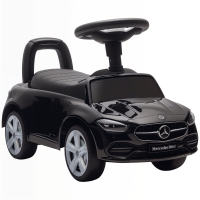 AIYAPLAY Carro Andador para Crianças Mercedes-Benz Classe C com Buzina Volante Sons de Motor e Espaço de Armazenamento 65x28x39 cm Preto