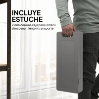 HOMCOM Juego de 6 Mancuernas Hexagonales de 1,5kg 1kg y 0,5kg con Revestimiento de Neopreno con Maletín 43x18x7,5 cm Multicolor(m-6)