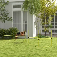 PawHut Agility sport pour chiens set de 4 obstacles professionnels avec système de maintien au sol sac transport fourni(m-10)