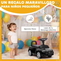 AIYAPLAY Correpasillos para Niños de 18-36 Meses Mercedes-Benz Clase C con Bocina Sonidos de Motor y Espacio de Almacenaje Negro(m-8)