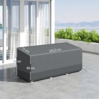 Outsunny Hoes voor tuinmeubelen Winterbestendig Waterdicht Bescherming Anti-UV 600D Oxford-stof 190,5 x 72 x 76 cm Lichtgrijs(m-3)