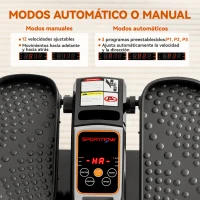 SPORTNOW Mini Elíptica Eléctrica Silencioso con 12 Velocidades Modo Manual y Automático Control Remoto y Pantalla LED Negro(m-4)