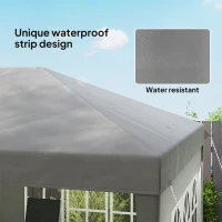 Outsunny 3 x 6m Pop-Up Gazebo, with Removable Walls - Grey(m-6)