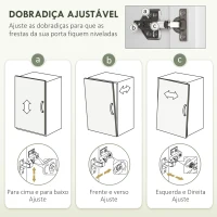 HOMCOM Armário de Cozinha Armário Alto de Cozinha Móvel Auxiliar de Cozinha com 4 Portas e Prateleiras Ajustáveis 60x30x183 cm Branco(m-9)