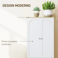 HOMCOM Armário de Cozinha Armário Alto de Cozinha Móvel Auxiliar de Cozinha com 4 Portas e Prateleiras Ajustáveis 60x30x183 cm Branco(m-4)