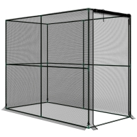 Outsunny Fruit Cage Bird Netting, Brassica Cage Plant Protection Tent with Zipped Door, Anti Bird, Insects, Small Animals, Black