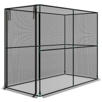 Outsunny Cage à fruits, filet de protection pour plantes avec porte zippée, protection contre les oiseaux, les insectes et les petits animaux, Noir