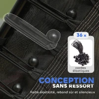 HOMCOM Trampoline pour enfant Ø 1,63 x 1,9 m filet de sécurité porte zippée 6 poteaux rembourrés inclus rose noir(m-5)