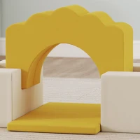 AIYAPLAY 7-delige set klimblokken voor baby's & peuters, zacht klimset voor binnen, stof, schuim, kleurrijk(m-8)