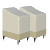 Outsunny Lot de 2 housses de protection chaises de Jardin empilables bâche étanche 90L x 70l x 115H cm Oxford Haute densité 600D(m-8)