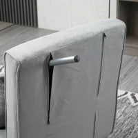 HOMCOM Suedette Adjustable Back Futon Sofa Chair - Grey(m-9)