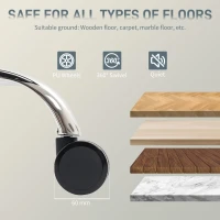 HOMCOM Big and Tall Office Chair 180kg with Spring Cushion, PU Leather - Grey(m-8)