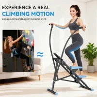 SPORTNOW Stair Stepper for Home Gym Exercise, Vertical Climber Machine with LCD Monitor & Adjustable Pedals for Workout(m-4)