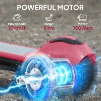 SPORTNOW Electric Scooter for Kids, with LED Display, Pink(m-5)