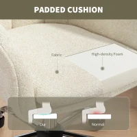 HOMCOM Velvet-Feel Office Chair - Beige(m-5)