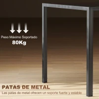 HOMCOM Mesa de Comedor de Cristal Rectangular para 6 Personas con Patas de Metal para Cocina Salón 140x80x75 cm Negro(m-5)