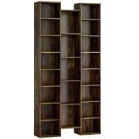HOMCOM 21-Compartment Bookshelf - Brown
