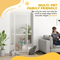 PawHut 180cm Extra Tall Pet Gate with 3.5 cm Narrow Gap, Pressure Mounted No Drilling Cat Gate for Doorways, 76-104cm Width(m-9)