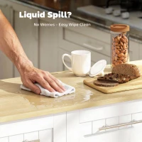 HOMCOM Mobilna wyspa kuchenna, rozszerzalny blat, drzwi szafki, szuflady, uchwyt na ręcznik, wózek kuchenny z MDF, biały(m-8)