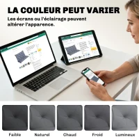 Outsunny Coussin de banc matelas assise dossier pour banc de jardin coussin balancelle canapé 3 places grand confort 100 x 98 x 8 cm gris(m-7)