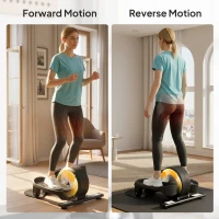 SPORTNOW Under Desk Elliptical Machine with LCD Monitor, 8 Adjustable Magnetic Resistances for 2-in-1 Seat & Stand Up Exercise(m-6)