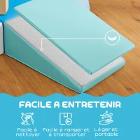 AIYAPLAY 6 blocs de construction en mousse XXL - jeux éducatif - module motricité - certifiés normes EN71-1-2-3 - mousse PU 20D(m-7)