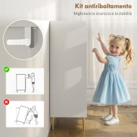 HOMCOM Scarpiera Salvaspazio per 24 Paia di Scarpe con 2 Ante, 3 Ripiani Estraibili e Mensola Inferiore, Bianco(m-8)