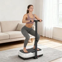 SPORTNOW Vibration Plate, with Adjustable/Removable Handle, Preset Modes, 50 Speeds(m-2)