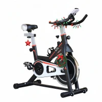 HOMCOM Exercise Bike, Indoor Cycling, with LCD Display, Heart Rate, Sensor - Black(m-10)