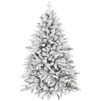 HOMCOM Sapin de Noël artificiel floqué de neige 150 cm, arbre de Noël avec 768 branche, support en métal pliable, vert