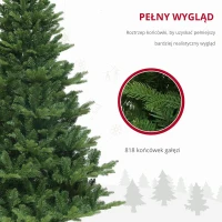 HOMCOM Choinka Sztuczna, Jodła, Realistyczna, Pełna i Buchata, 180 x Φ105 cm, Zielony(m-5)