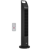 HOMCOM Standventilator, Turmventilator, Klimaanlage, 3 Modi, drehbar, Timer, Schwarz(m-1)