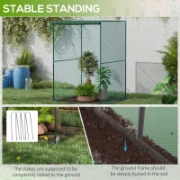 Outsunny 120 x 120cm Compact Plant Cage, with Netting - Green(m-7)